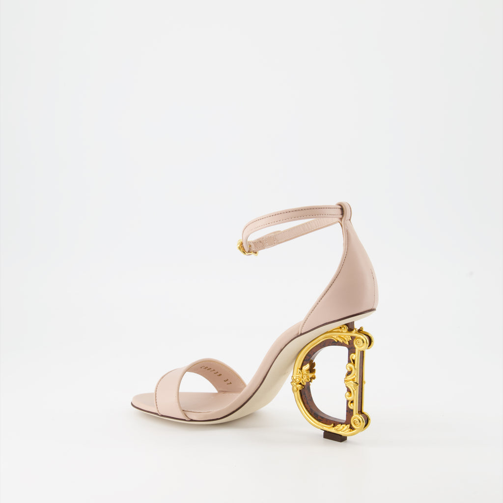 Offene schuhe Sandales à talon DG Baroque Dolce & Gabbana Beige Femme