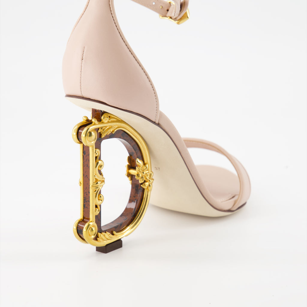 Offene schuhe Sandales à talon DG Baroque Dolce & Gabbana Beige Femme
