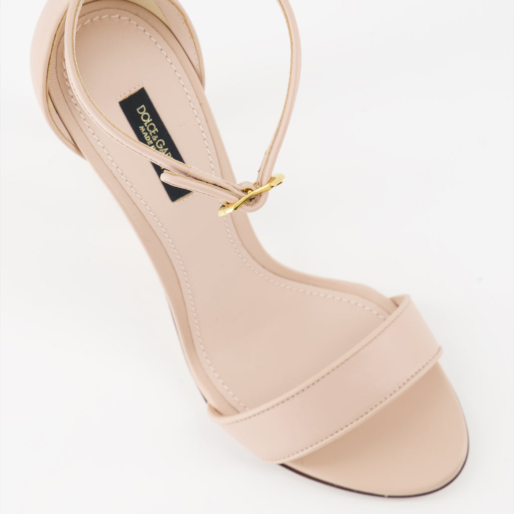 Offene schuhe Sandales à talon DG Baroque Dolce & Gabbana Beige Femme