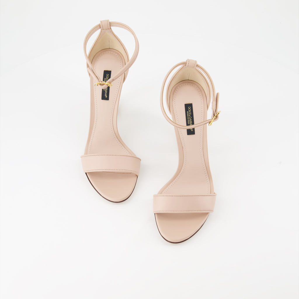 Offene schuhe Sandales à talon DG Baroque Dolce & Gabbana Beige Femme