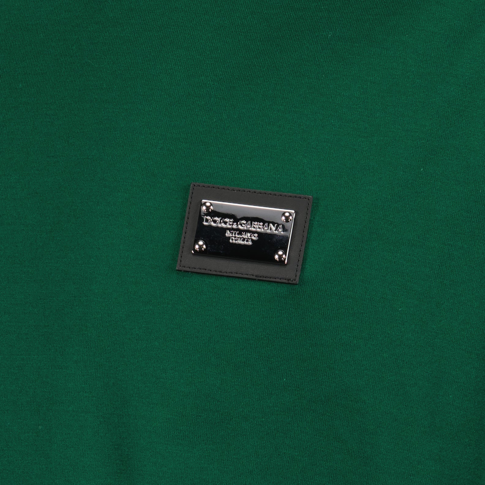 Camisetas T-shirt à logo plaque Dolce & Gabbana Verde Homme