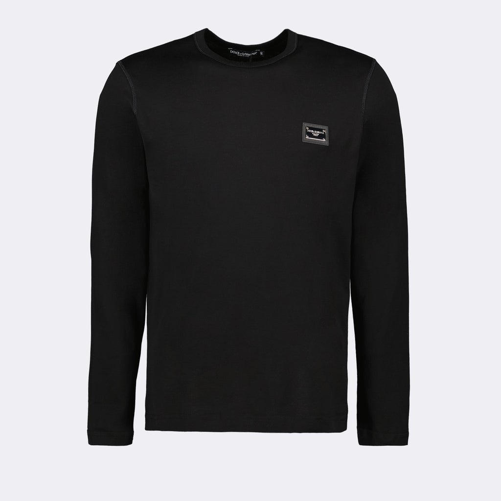 T-Shirts T-shirt à logo plaque Dolce & Gabbana Schwarz Homme