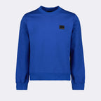 Felpe Sweatshirt à logo plaque Dolce & Gabbana Blu Homme