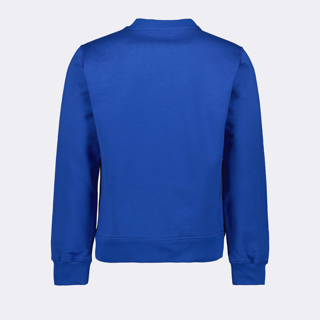 Felpe Sweatshirt à logo plaque Dolce & Gabbana Blu Homme