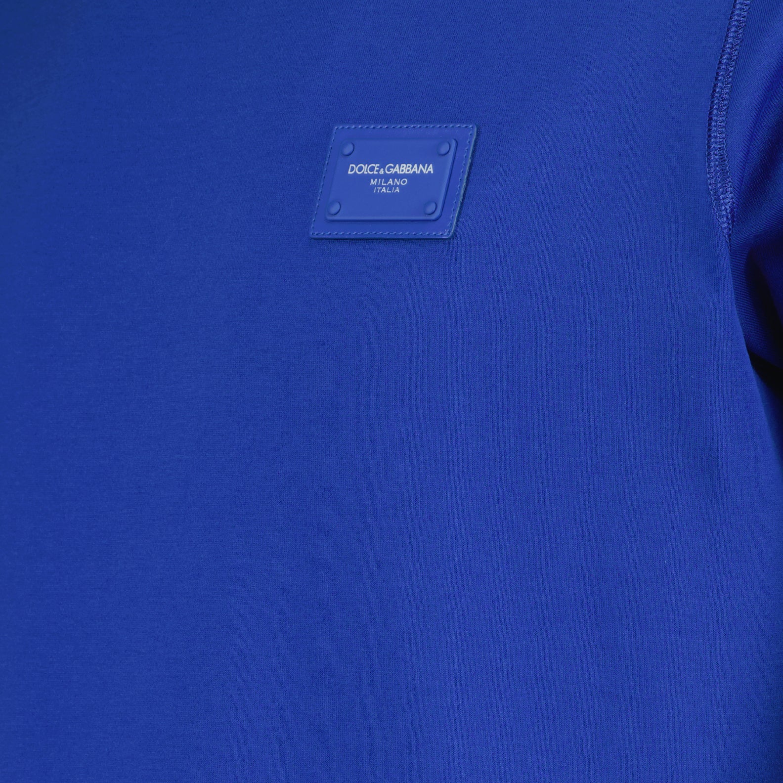 T-shirts T-shirt à logo plaque Dolce & Gabbana Bleu Homme