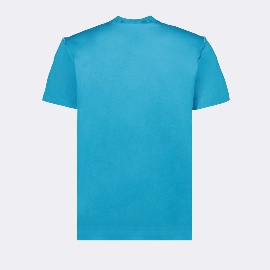 T-shirt T-shirt à logo plaque Dolce & Gabbana Blu Homme