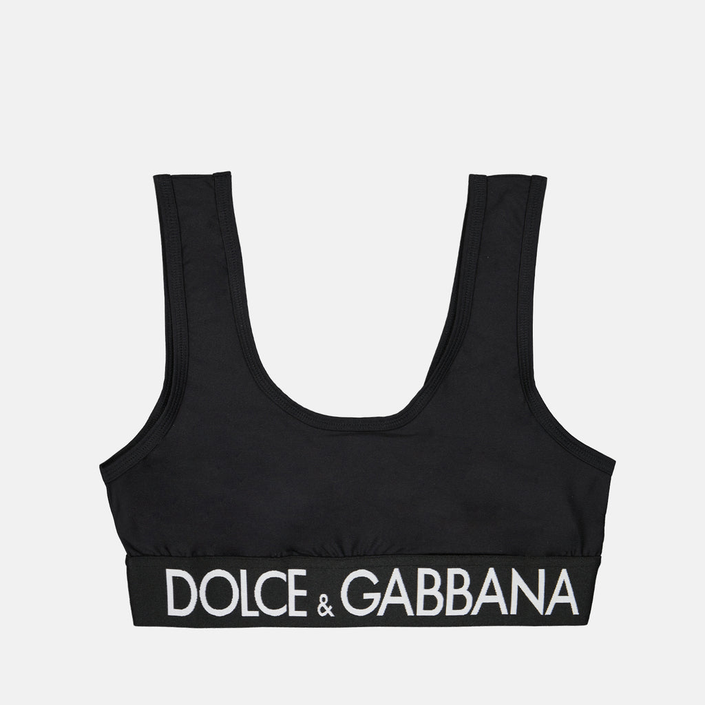 Tops Brassière à logo Dolce & Gabbana Negro Femme