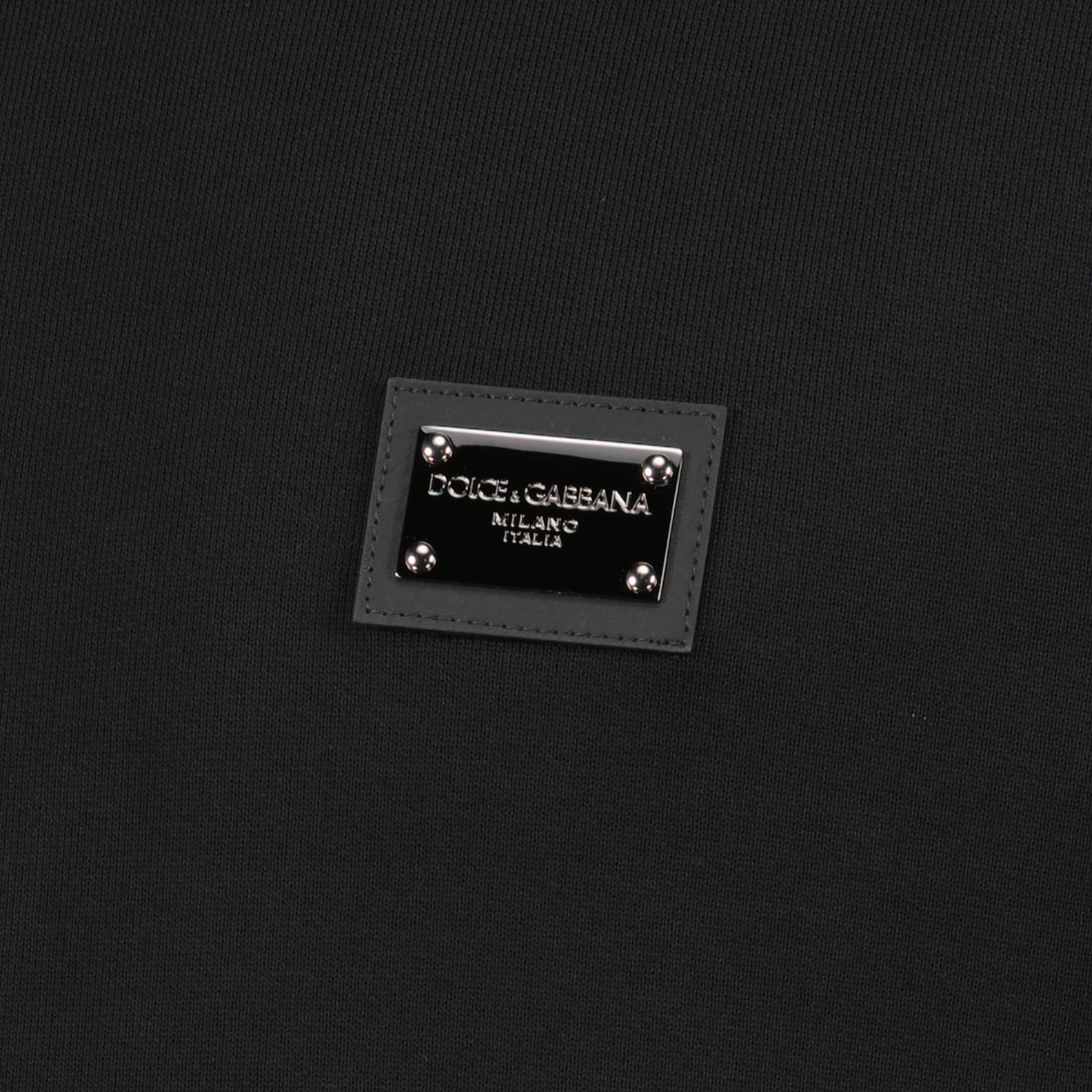 Sweatshirts Sweatshirt à logo plaque Dolce & Gabbana Noir Homme