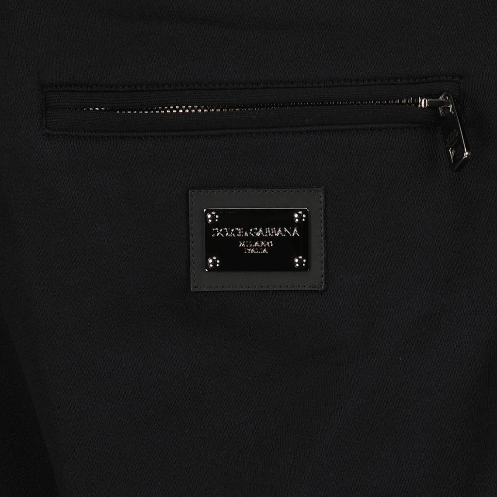 Pants Logo plaque jogging pants Dolce & Gabbana Black Man