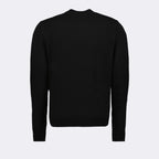 Maille Pull à logo plaque Dolce & Gabbana Noir Homme