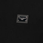 Maille Pull à logo plaque Dolce & Gabbana Noir Homme