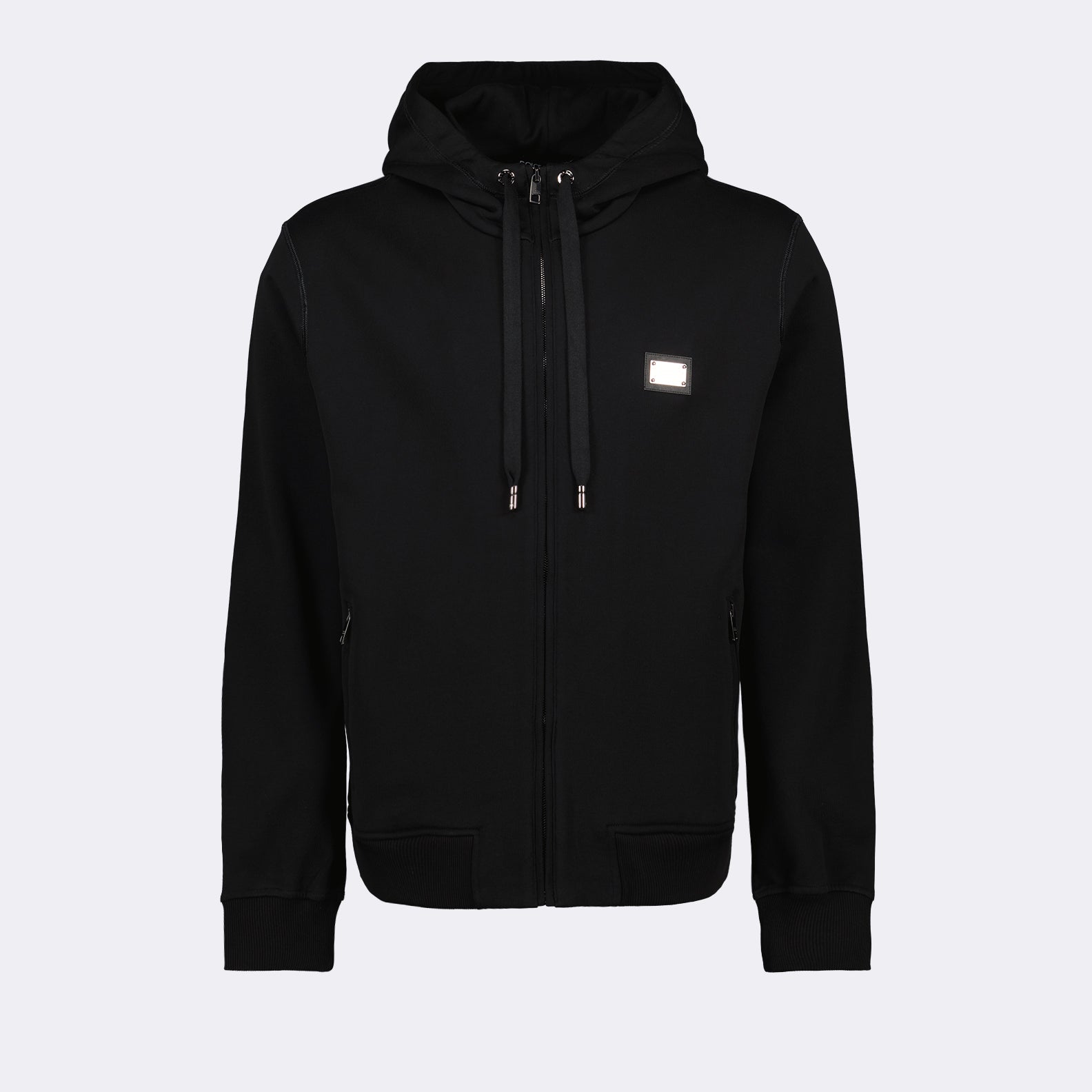 Logo plaque zip-up sweatshirt