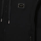 Sweatshirts Logo plaque zip-up sweatshirt Dolce & Gabbana Black Man