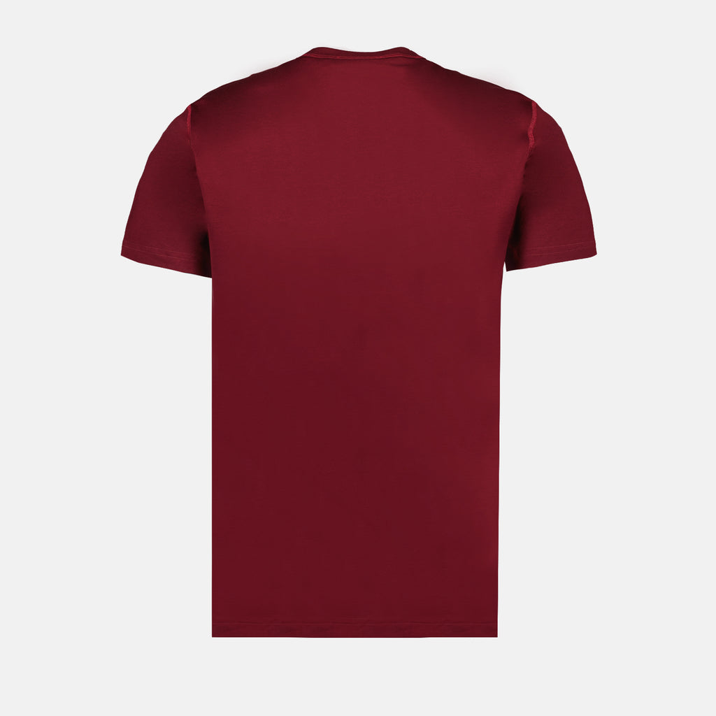 T-Shirts T-shirt à logo plaque Dolce & Gabbana Bordeaux Homme