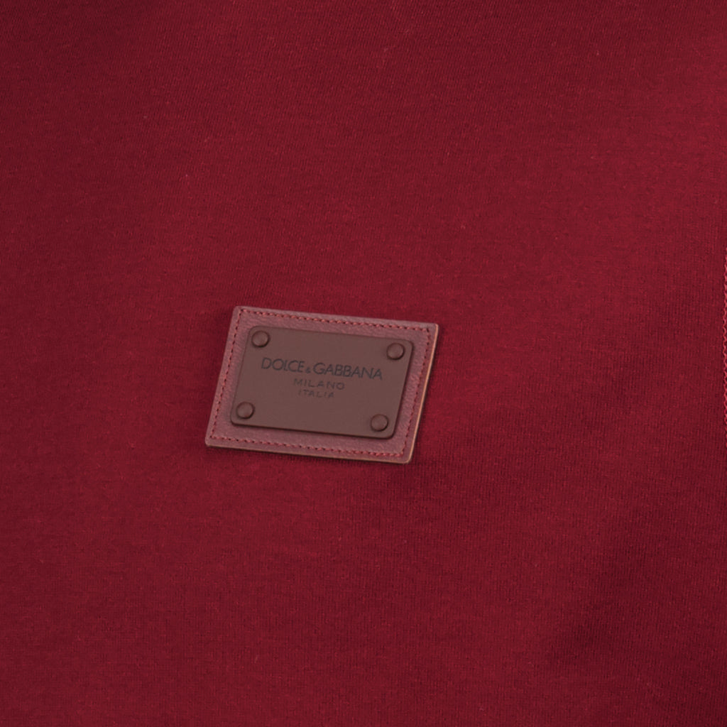 T-Shirts T-shirt à logo plaque Dolce & Gabbana Bordeaux Homme