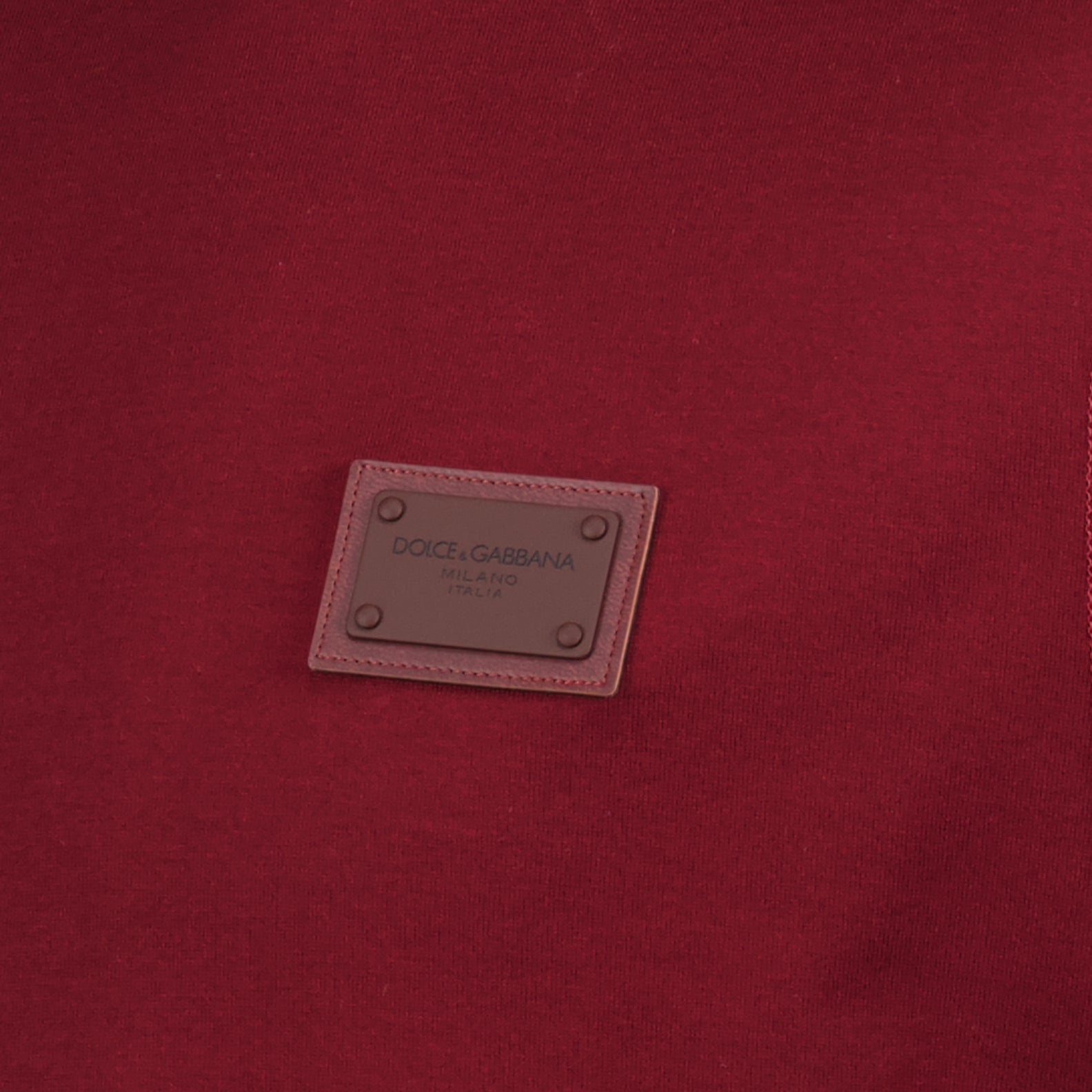 T-Shirts T-shirt à logo plaque Dolce & Gabbana Bordeaux Homme