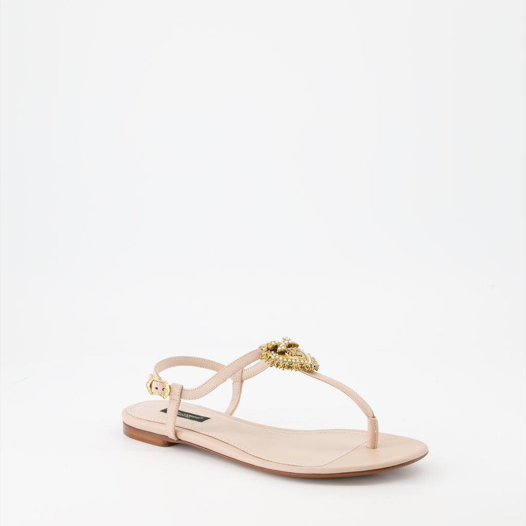 Offene schuhe Sandales Devotion en nappa Dolce & Gabbana Beige Femme