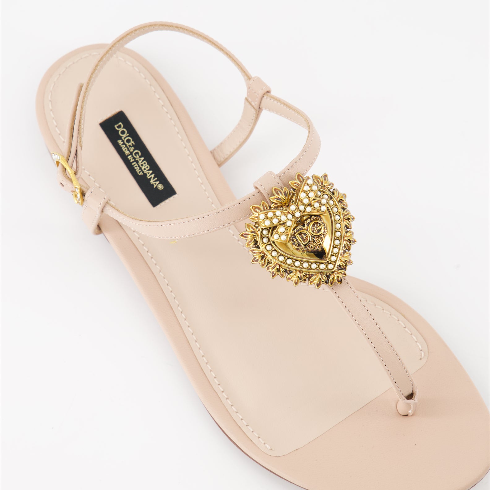 Offene schuhe Sandales Devotion en nappa Dolce & Gabbana Beige Femme