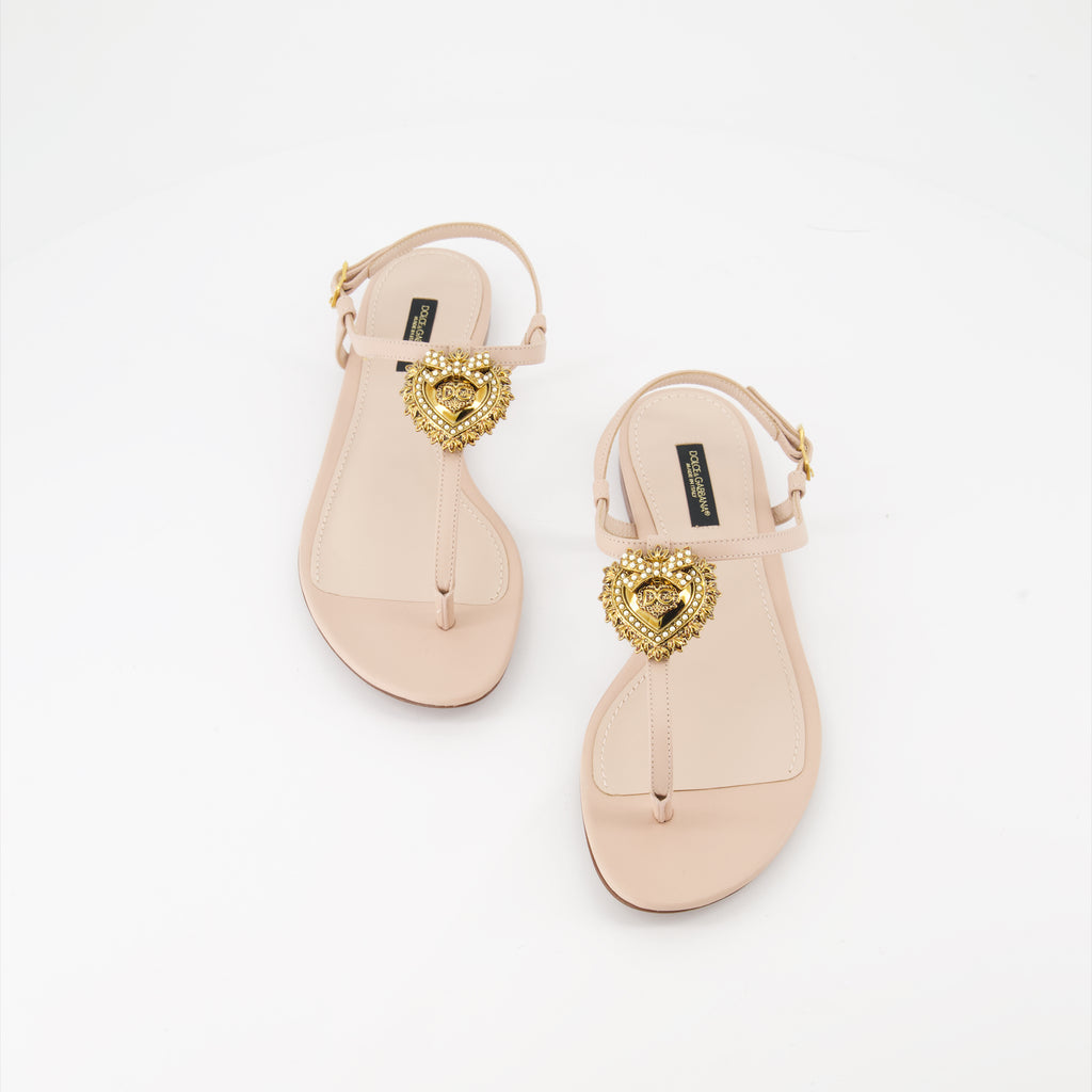 Offene schuhe Sandales Devotion en nappa Dolce & Gabbana Beige Femme