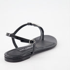 Chaussures ouvertes Sandales DG en cuir Dolce & Gabbana Noir Femme
