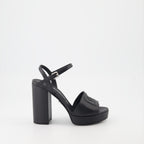 Chaussures ouvertes Sandales DG à plateforme Dolce & Gabbana Noir Femme