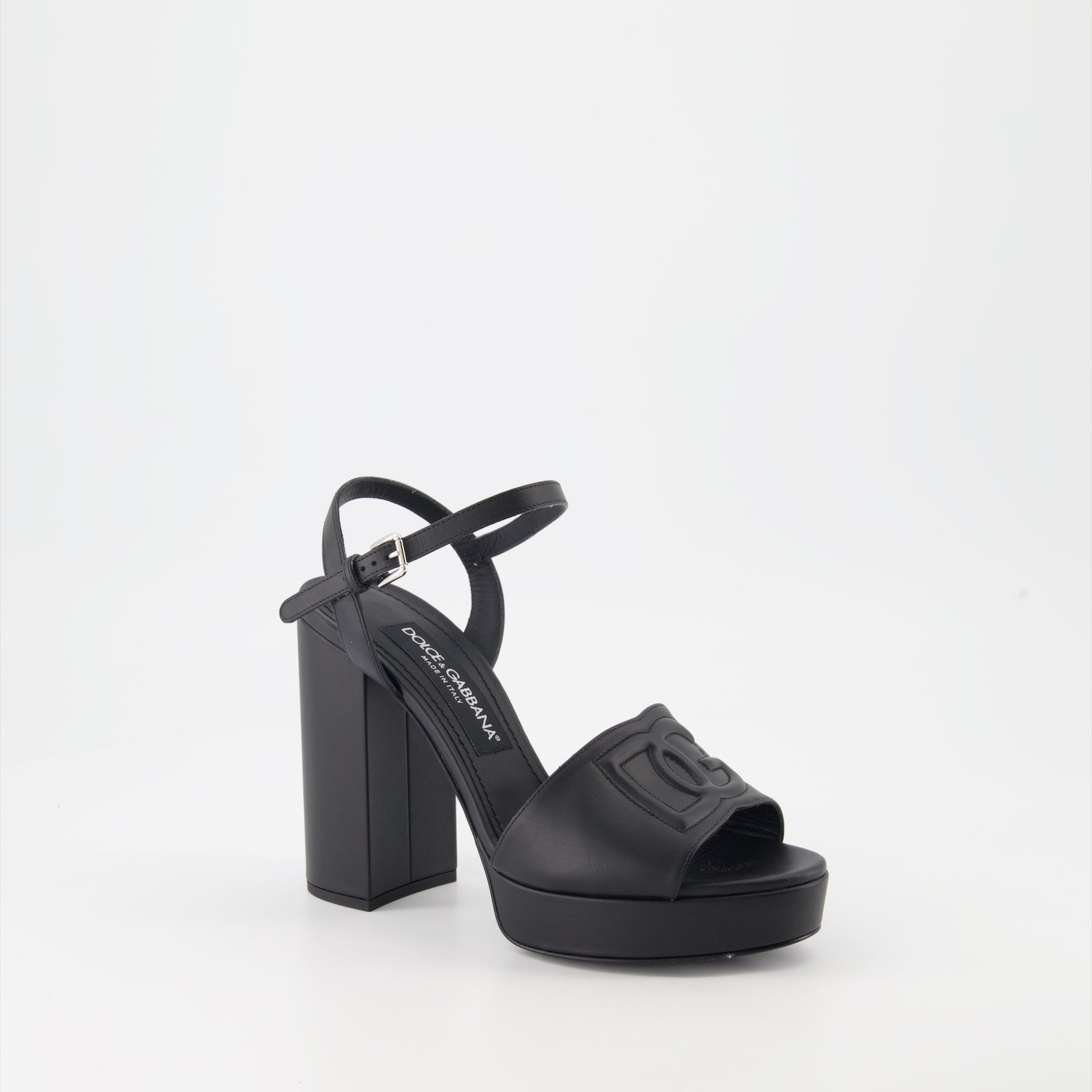 Chaussures ouvertes Sandales DG à plateforme Dolce & Gabbana Noir Femme