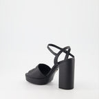 Chaussures ouvertes Sandales DG à plateforme Dolce & Gabbana Noir Femme