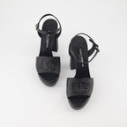 Chaussures ouvertes Sandales DG à plateforme Dolce & Gabbana Noir Femme