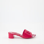 Open shoes DG patent leather mules Dolce & Gabbana Pink Women