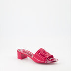 Open shoes DG patent leather mules Dolce & Gabbana Pink Women