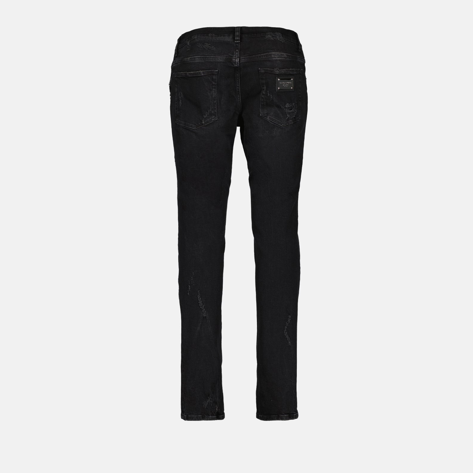Pantalons Jean à effet usé Dolce & Gabbana Noir Homme