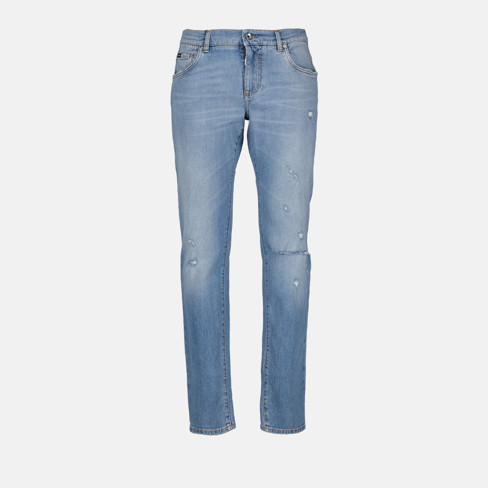 Pantalons Jean à effet usé Dolce & Gabbana Bleu Homme