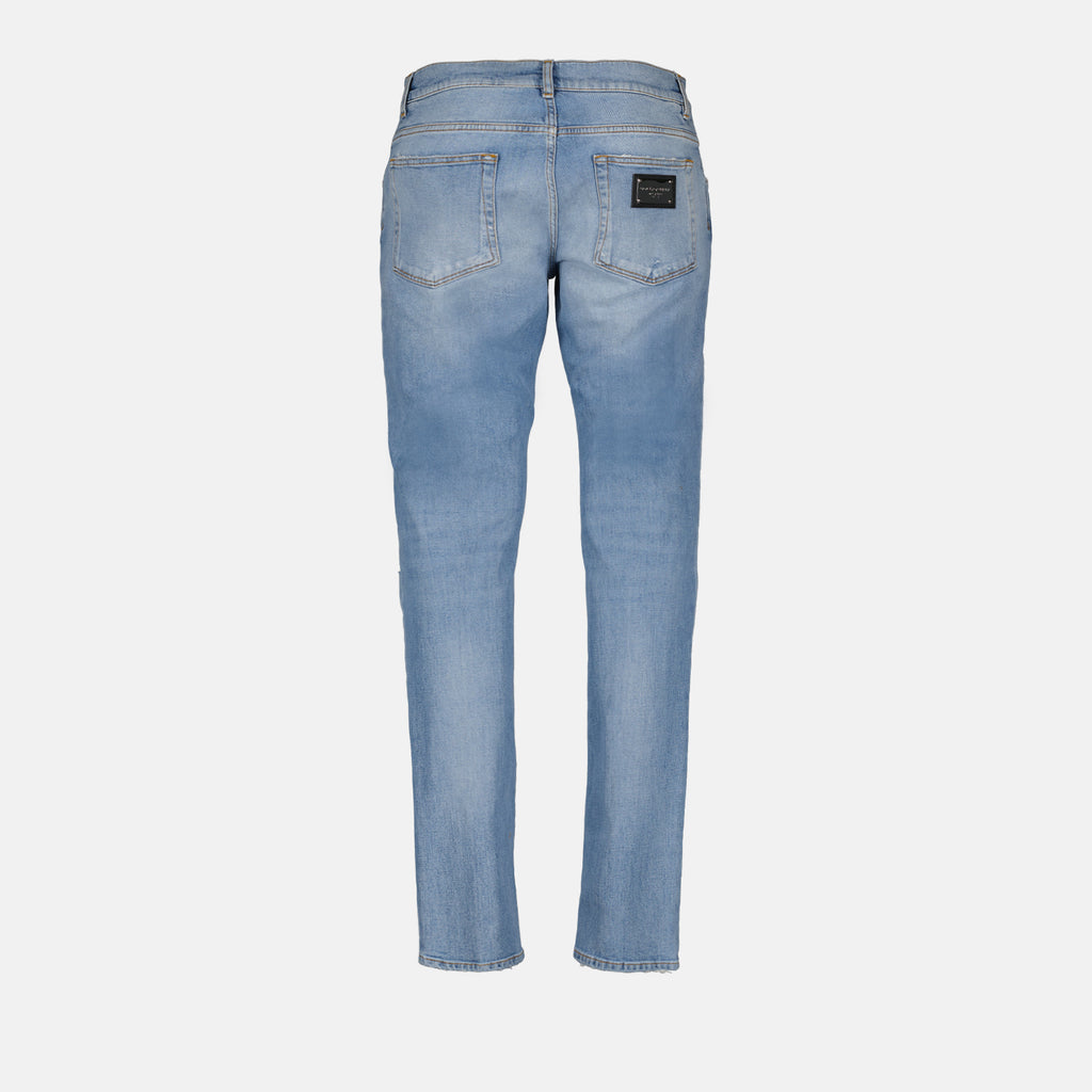 Pantalons Jean à effet usé Dolce & Gabbana Bleu Homme