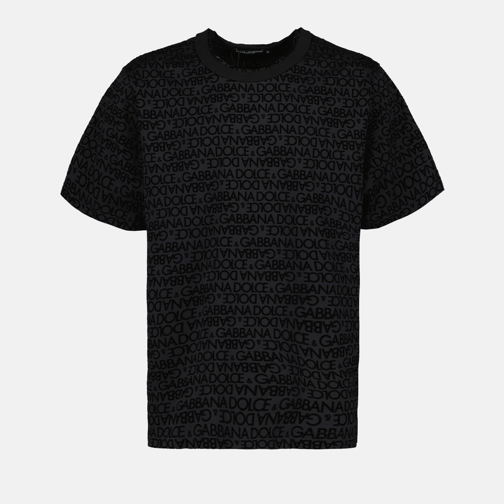 T-Shirts T-shirt monogrammé Dolce & Gabbana Schwarz Homme