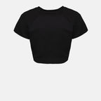 T-Shirts T-shirt à logo plaque Dolce & Gabbana Schwarz Femme