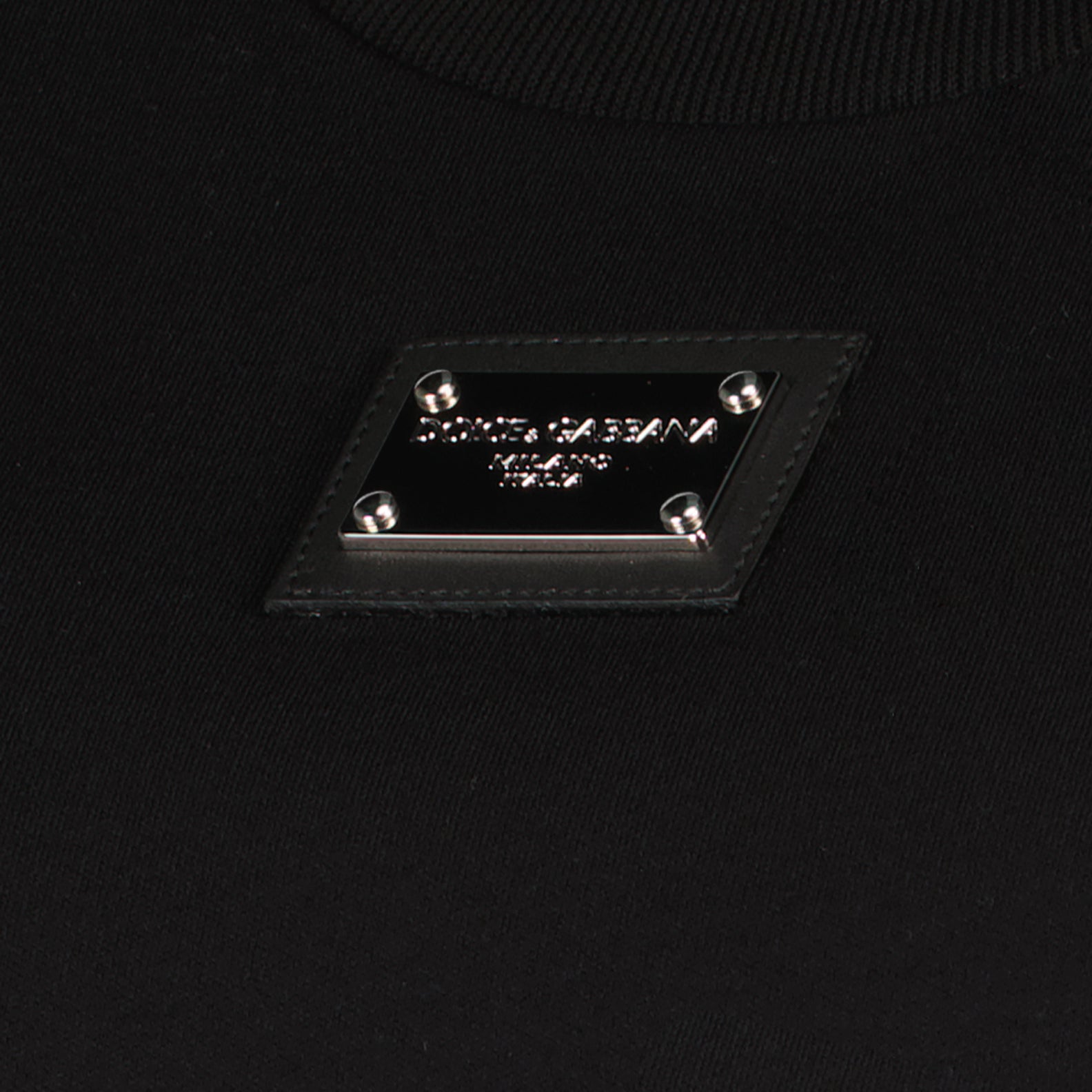 T-Shirts T-shirt à logo plaque Dolce & Gabbana Schwarz Femme