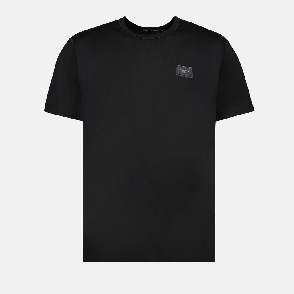 Camisetas T-shirt à logo plaque Dolce & Gabbana Negro Homme