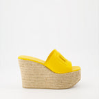Compensées et plateformes Mules à plateforme DG Dolce & Gabbana Jaune Femme