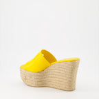Compensées et plateformes Mules à plateforme DG Dolce & Gabbana Jaune Femme
