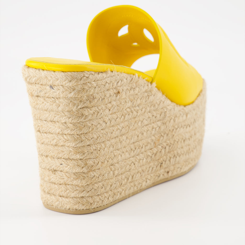 Compensées et plateformes Mules à plateforme DG Dolce & Gabbana Jaune Femme