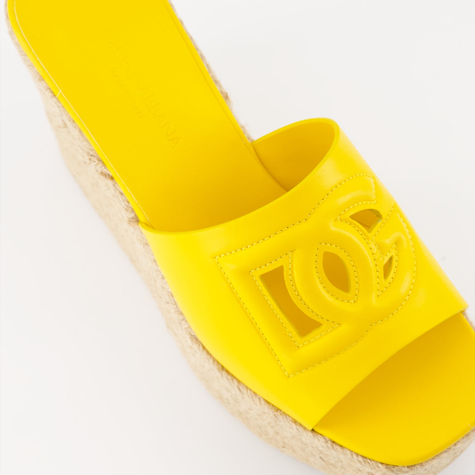 Compensées et plateformes Mules à plateforme DG Dolce & Gabbana Jaune Femme