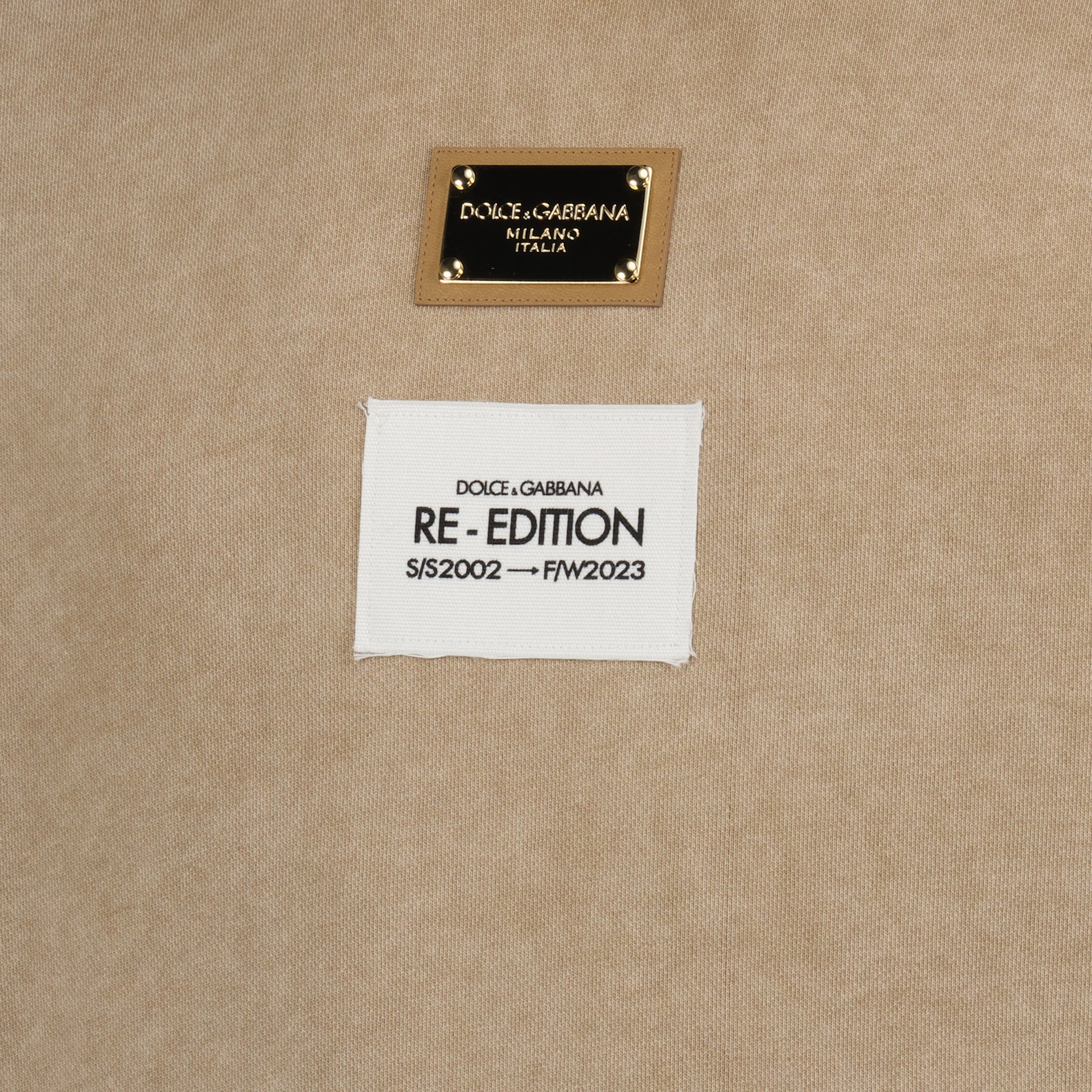 Sweatshirts Sweat à capuche Re-Edition Dolce & Gabbana Beige Homme