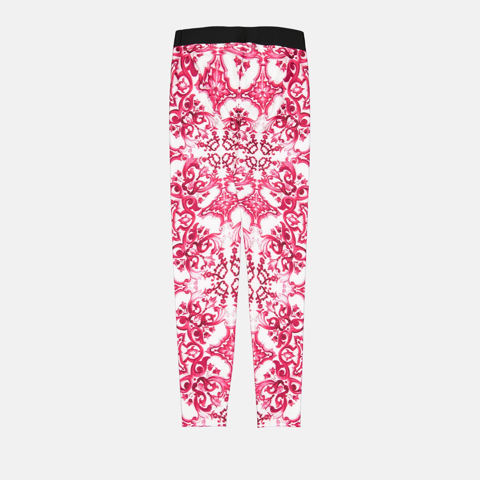 Pantalons Legging imprimé majoliques Dolce & Gabbana Rose Femme