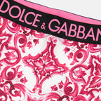 Pantalons Legging imprimé majoliques Dolce & Gabbana Rose Femme