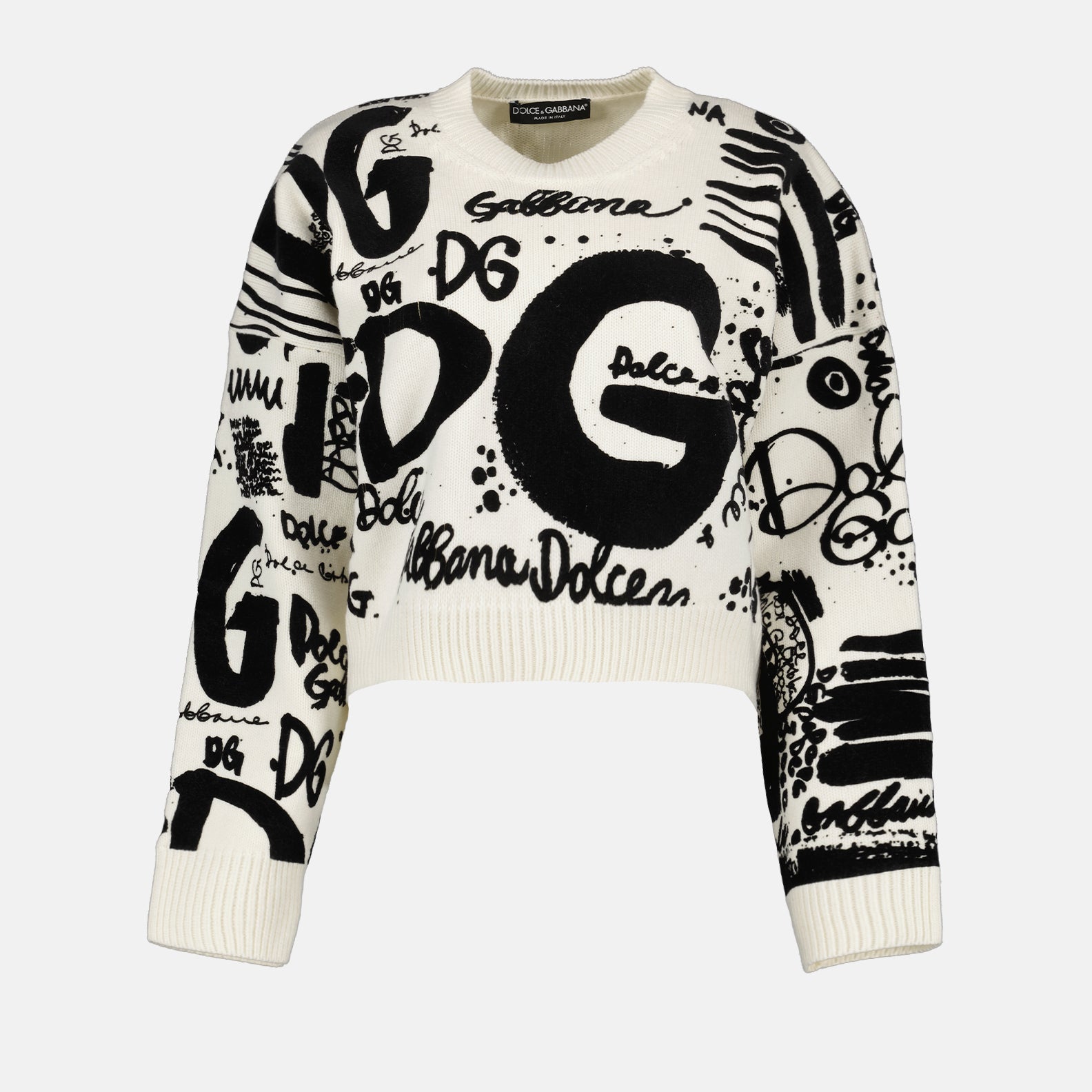 Maglieria Pull DG en laine Dolce & Gabbana Bianco Femme