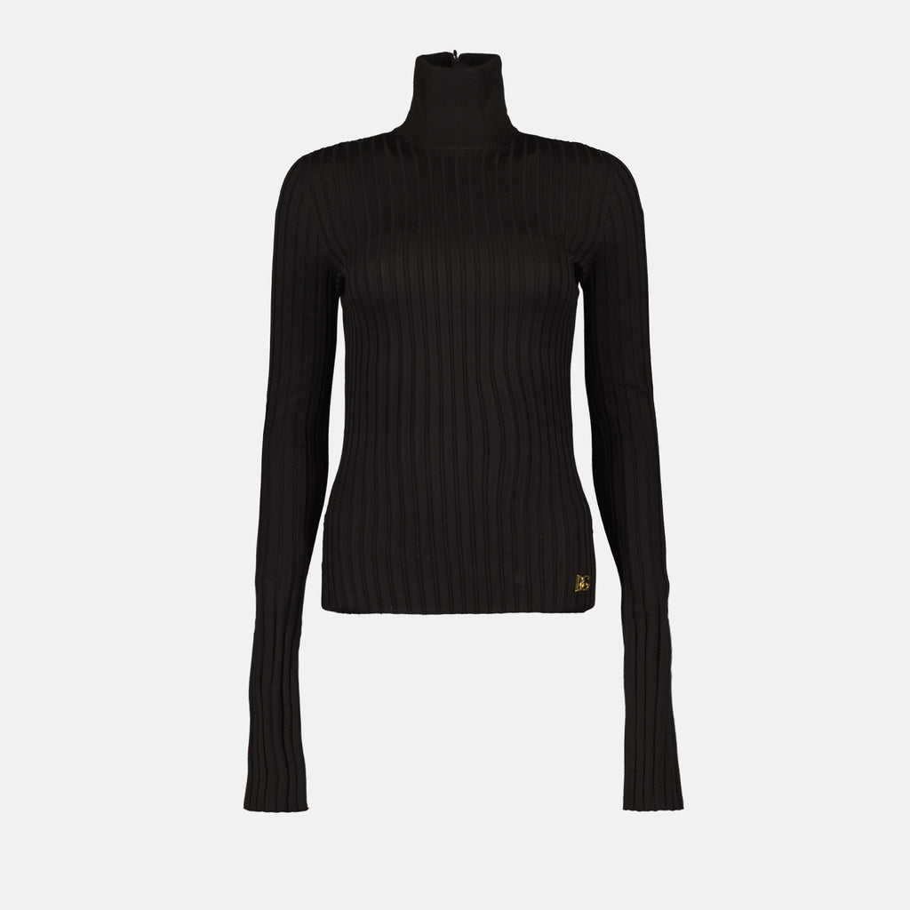 Maille Pull DG en laine Dolce & Gabbana Noir Femme