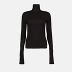 Maille Pull DG en laine Dolce & Gabbana Noir Femme