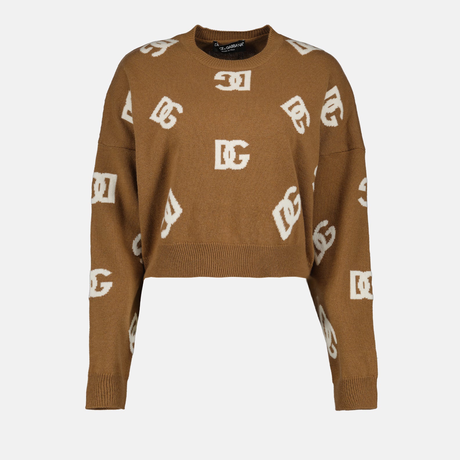 Maglieria Pull DG en laine Dolce & Gabbana Marrone Femme