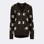 Maille Cardigan DG en laine Dolce & Gabbana Marron Femme