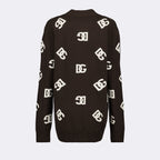 Maille Cardigan DG en laine Dolce & Gabbana Marron Femme